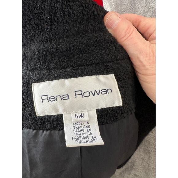 Rena Rowan size 16W women's wool lined boucle 2-button blazer NWOT - Picture 4 of 5